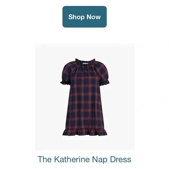 Hill House Katherine Nap Mini Dress Tartan Plaid - Picture 2 of 6